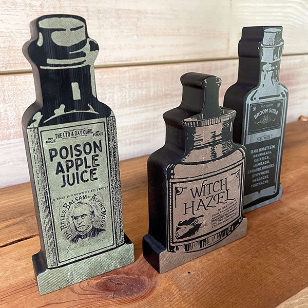 Spooky Apothecary Bottles, Set of Three General ABH