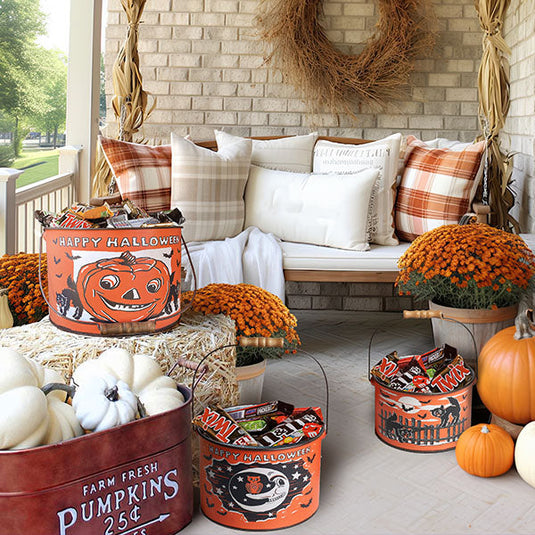 Vintage Happy Halloween Buckets, Set of Three General ABH