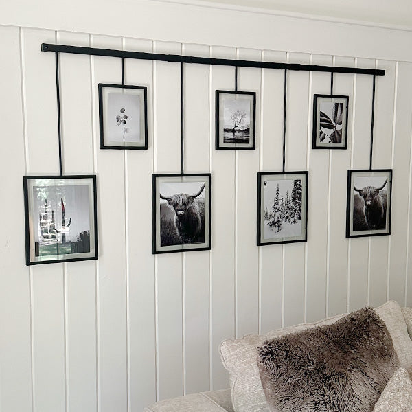 Gallery Wall Photo Rail with Frames Whats trending ABH