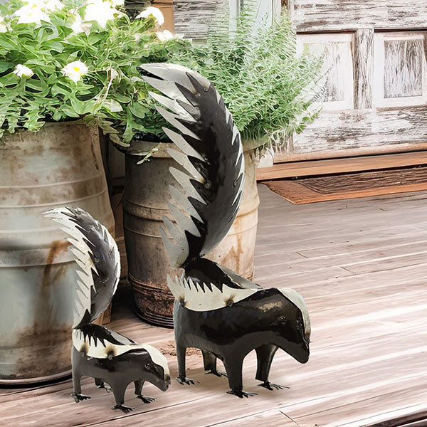 Load image into Gallery viewer, Handmade Rustic Metal Skunk, Pick Your Size Whats trending Decor Steals
