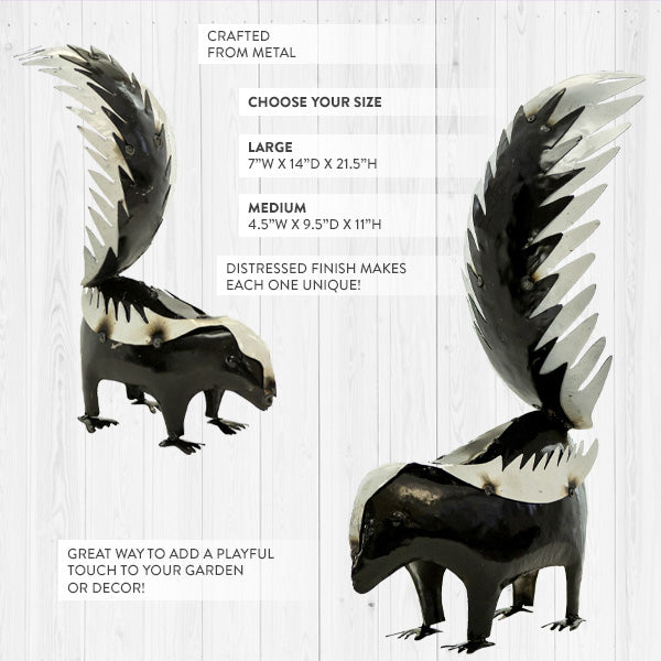 Load image into Gallery viewer, Handmade Rustic Metal Skunk, Pick Your Size Whats trending Decor Steals
