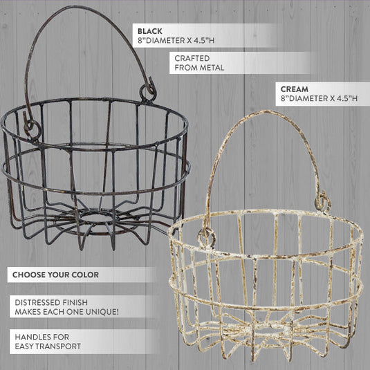 Wire Basket, Choose Your Style/Color General CIMA