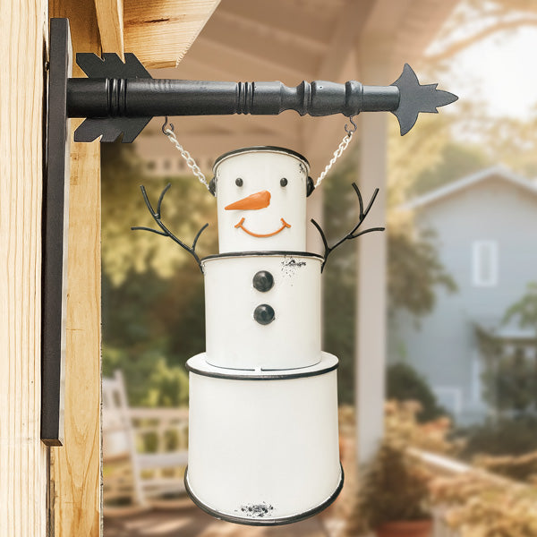 Load image into Gallery viewer, 3D TIERED SNOWMAN SIGN WITH BRACKET OPTION | OUR &quot;WINTER&quot; SIGNS OF THE SEASONS EDITION General ABH
