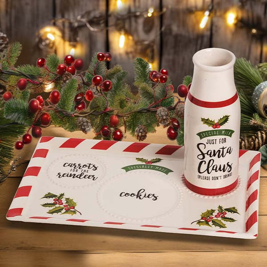 Santa Milk Bottle and Cookie Tray Whats trending TP