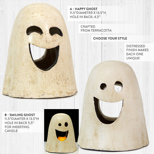 Friendly Terracotta Ghosts, Choose Your Size General Decor Steals