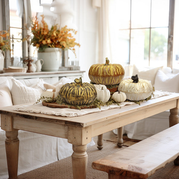 Load image into Gallery viewer, Distressed Clay Pumpkin, Choose Your Color Whats trending Decor Steals
