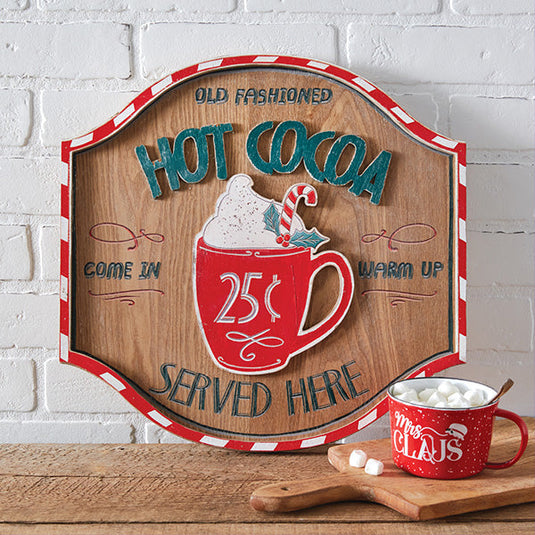 Old Fashioned Hot Cocoa Christmas Sign Whats trending CT