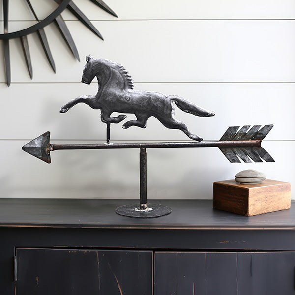 Vintage Gunmetal Horse Weathervane General KAL