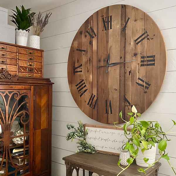 MASSIVE Repurposed Electric Reel Wooden Spool Wall Clock General ABH