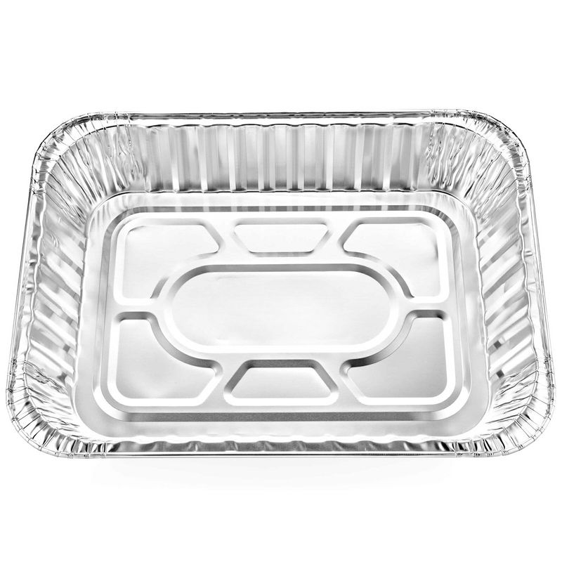 Load image into Gallery viewer, *WHOLESALE* Aluminum Large 17&quot; X 12.5&quot; X 3.19&quot; Rectangular Roaster | 100 ct/case Disposable VeZee
