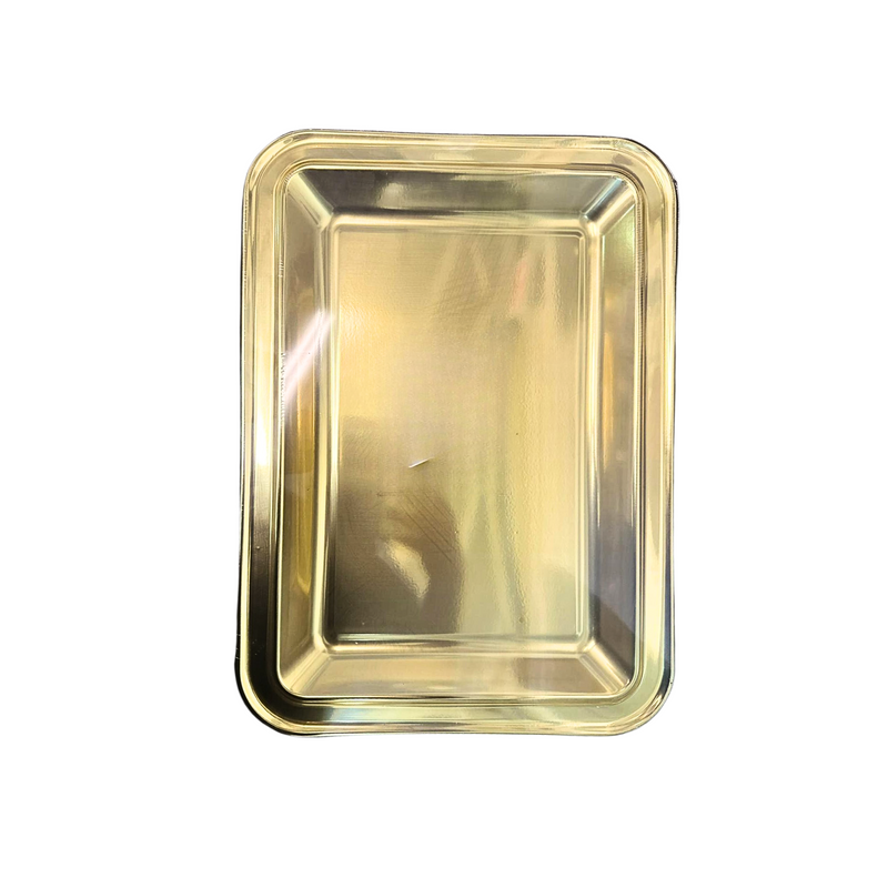 Load image into Gallery viewer, Gold Rectangle Serving Plastic Tray, 17.75 X 12.75 Tray King Zak
