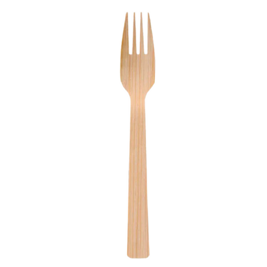 99¢ Bamboo 6.7" Disposable Forks – 100% 20pc Compostable, Biodegradable, Renewable Natural Forks Bamboo Cutlery VeZee