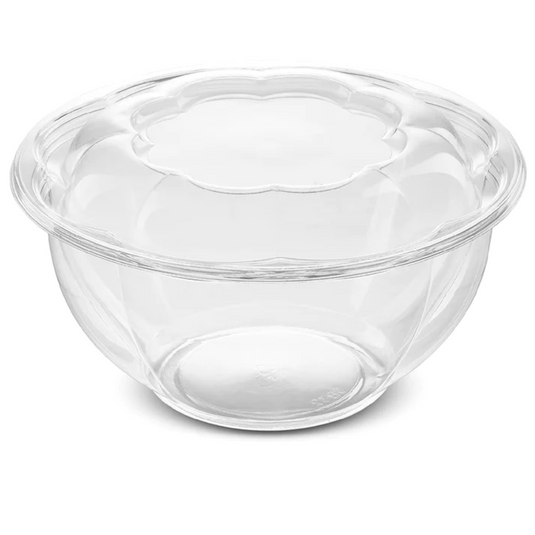 32oz Disposable Rose / Salad Bowls To-Go Containers with Airtight Lids Rose Bowls VeZee