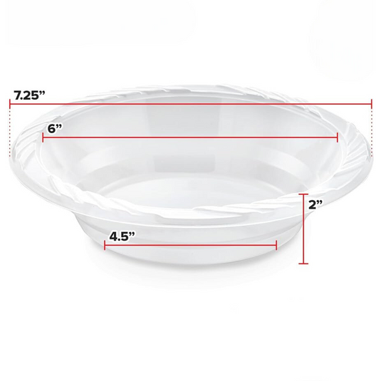 *WHOLESALE* 18 oz. Disposable and Lightweight White Dessert Bowls | 800 ct/case Bowls VeZee