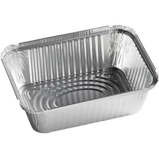 *WHOLESALE* Disposable Aluminum 5Lb Oblong Pan 9.5” x 7” | 500 ct/case Disposable VeZee