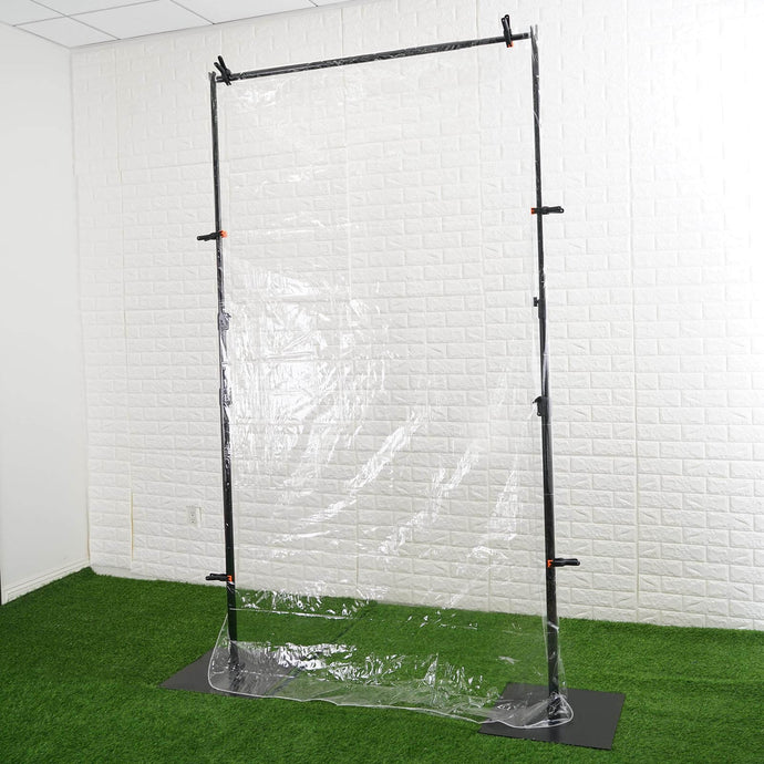 5ft x 9ft Clear Portable Isolation Wall Kit, Floor Standing Sneeze Guard Backdrops HIER_5100