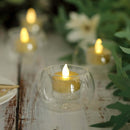 6-Pack Glass Tealight Candle Holders Crystal Clear Globe Design - Votive Candle Holders for Events 3" Decorations PROstorez Default Title