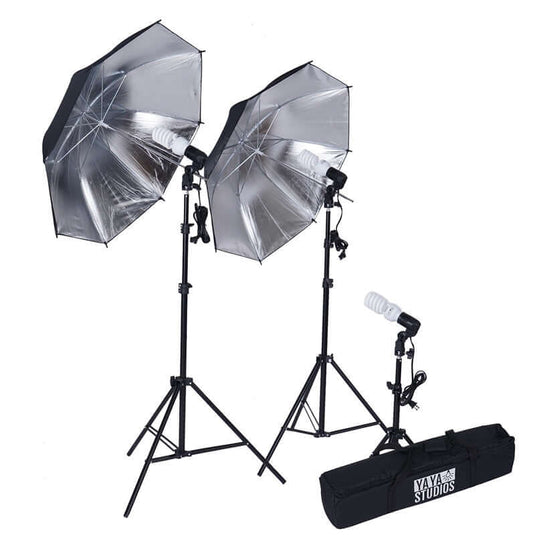 600W Professional Photography Video Studio Continuous Light Kit With Umbrellas Backdrops PROstorez Default Title