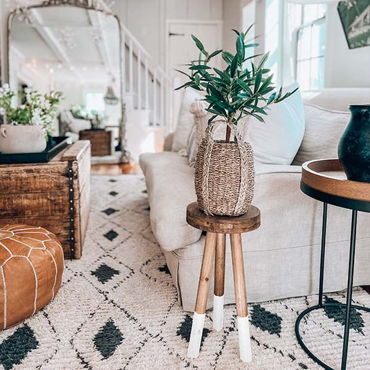 Dip-Dyed Wooden Riser Stool General ABH