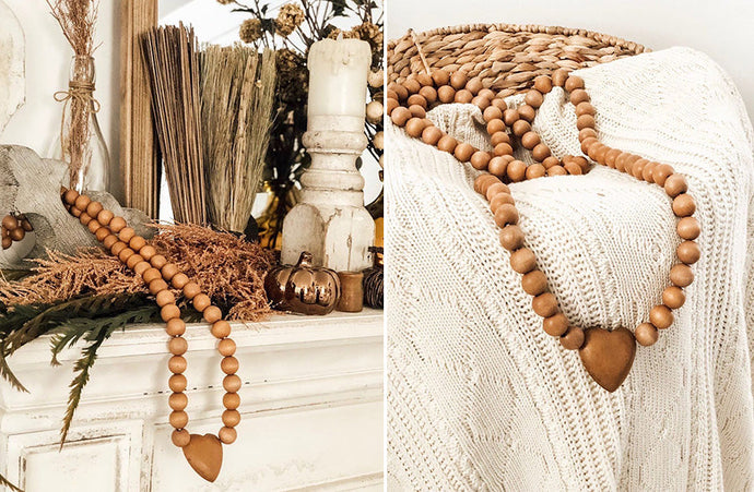 3 Foot Wooden Bead Garland Loop General ABH