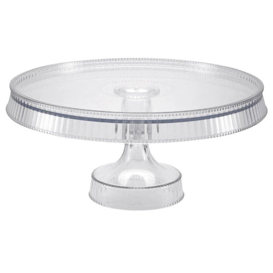 Premium Extra Heavyweight Clear Cake Plastic Stands 10.5" Disposable Lillian