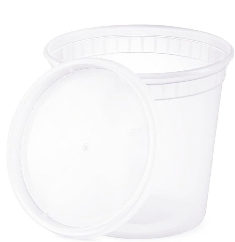 Load image into Gallery viewer, 25 oz Light Weight Food Storage Container Round Clear Food Storage &amp; Serving VeZee
