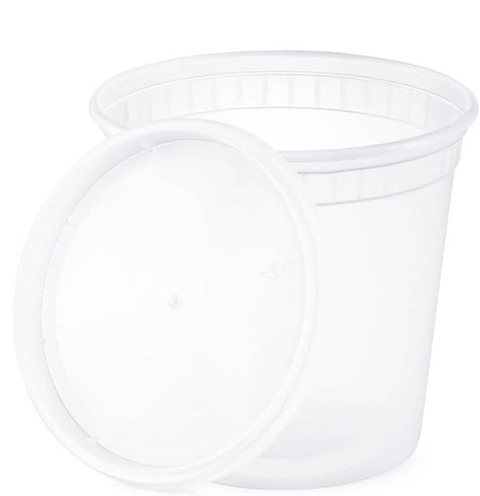 25 oz Light Weight Food Storage Container Round Clear Food Storage & Serving VeZee