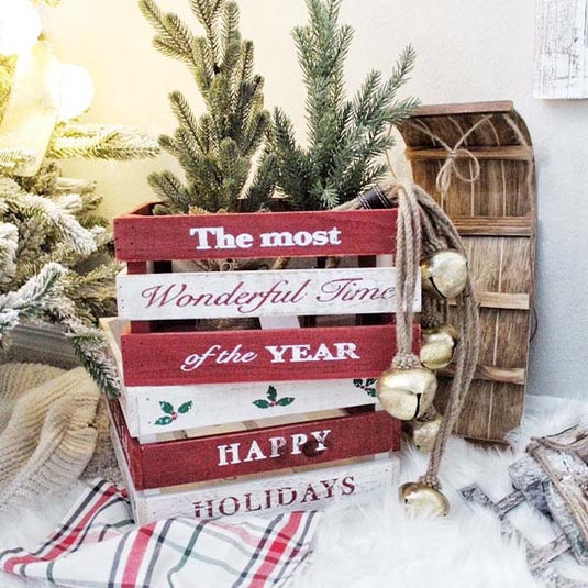 Holiday Yardstick Crates, Set of 2 General ABH