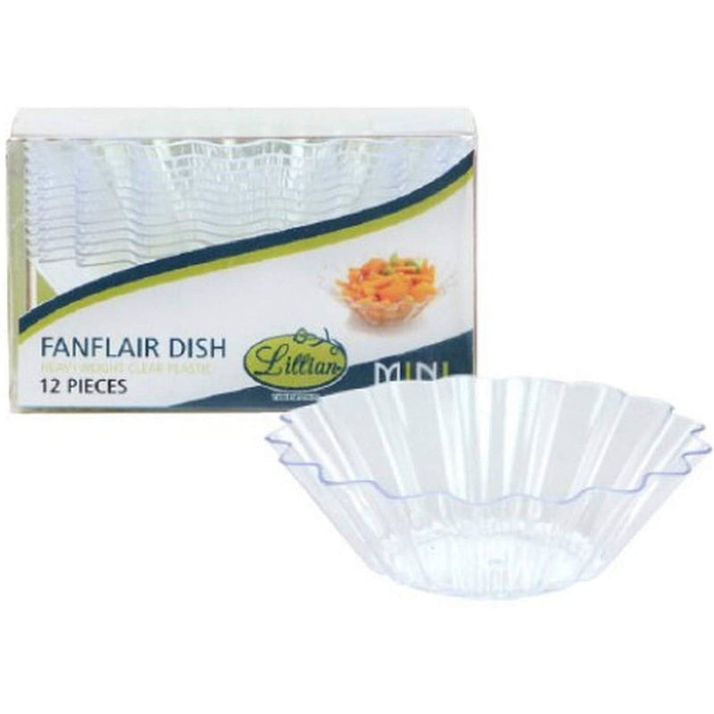 Load image into Gallery viewer, Lillian Tablesettings Mini Plastic Fanflair Dish Clear Serverware Lillian
