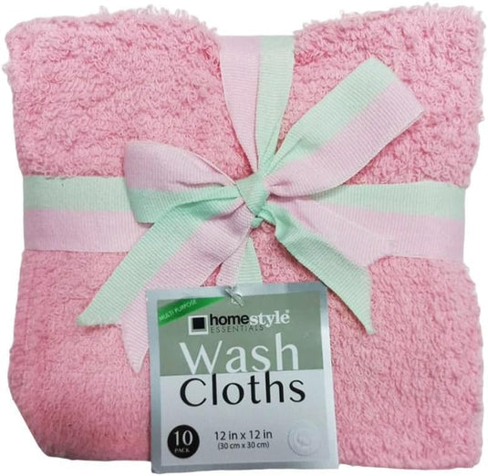 100% Cotton Assorted Color Wash Cloths 11inx11in | 8 Ct. Household VeZee