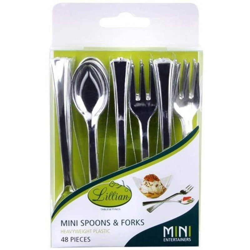 Load image into Gallery viewer, Silver Mini Fork &amp; Spoon Box Serverware Lillian
