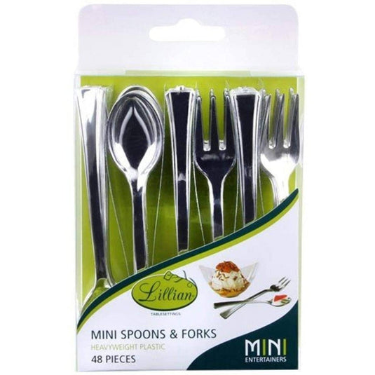 Silver Mini Fork & Spoon Box Serverware Lillian