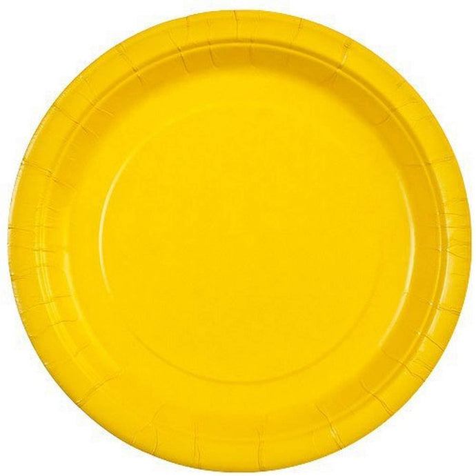 99¢ Sunshine Yellow Round Plastic Plate 7