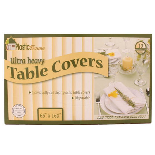 Plastic House Clear Ultra Heavy Duty Table Covers: Size- 66