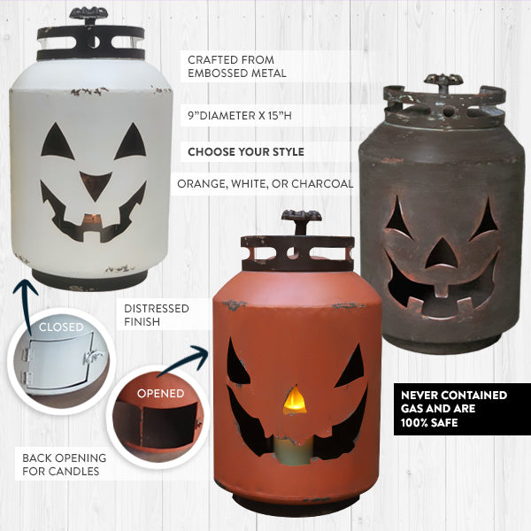 Load image into Gallery viewer, Repurposed Propane Tank Jack-O-Lanterns, Pick Your Color General ABH
