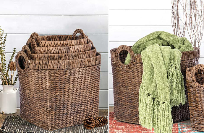 Nesting Hyacinth Storage Baskets, Set of 4 General WG