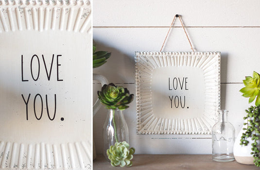 Metal Hanging "Love You" Sign General VIP