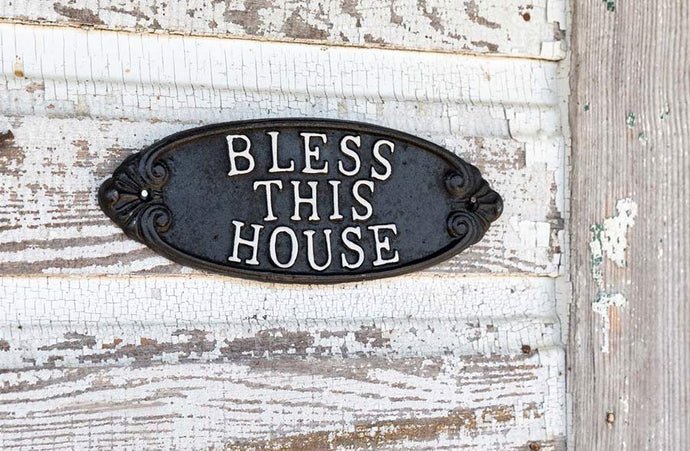 Cast Iron Bless This House Plaque General PHC