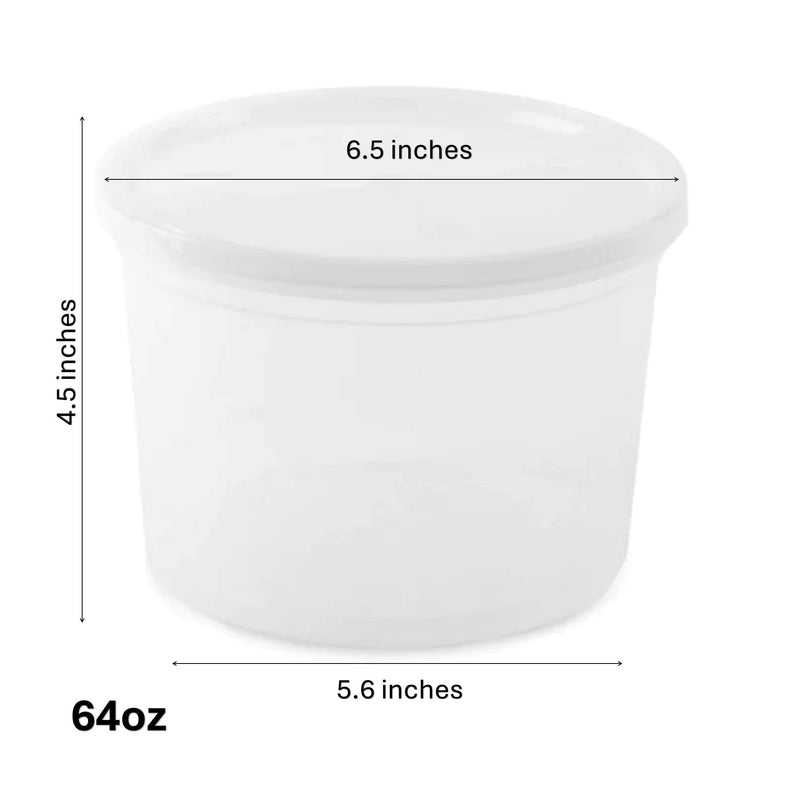 Load image into Gallery viewer, *WHOLESALE* 64oz. Heavy Duty Deli Containers with Lids | 200ct/case Food Storage &amp; Serving VeZee
