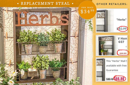 Herb Wall Shelf With Wire Baskets General CT