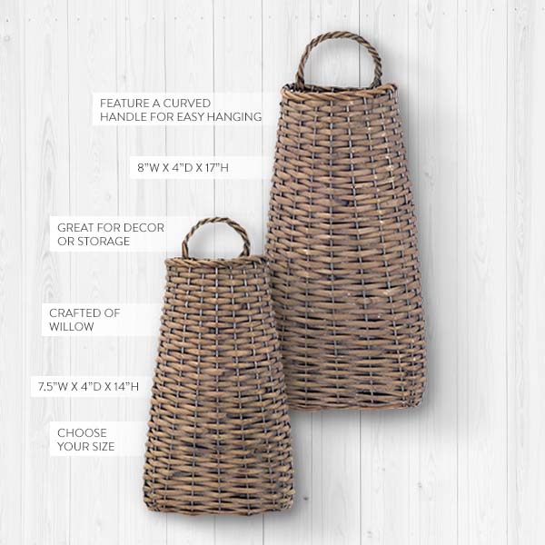 Load image into Gallery viewer, Oblong Hanging Willow Basket, Pick Your Size General MEL
