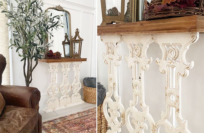 Intricate Scrollwork Console Table General ABH