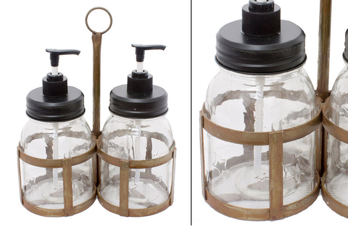 Double Mason Jar Soap Dispenser General WT