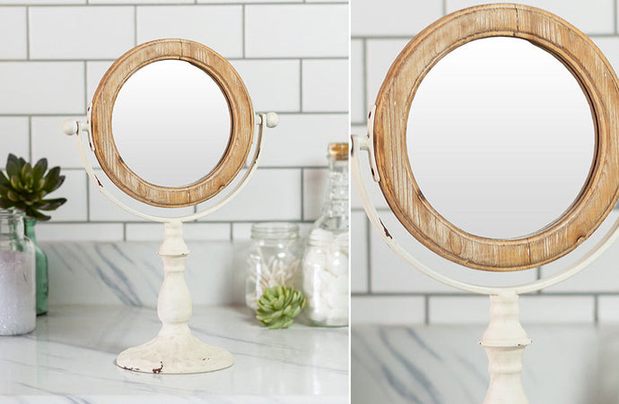 Antique White Tilting Vanity Mirror General VIP