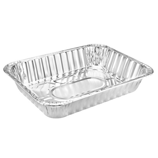 Disposable Aluminum Large 17 X 12.5 X 3.19 inches Rectangular Roaster Disposable VeZee