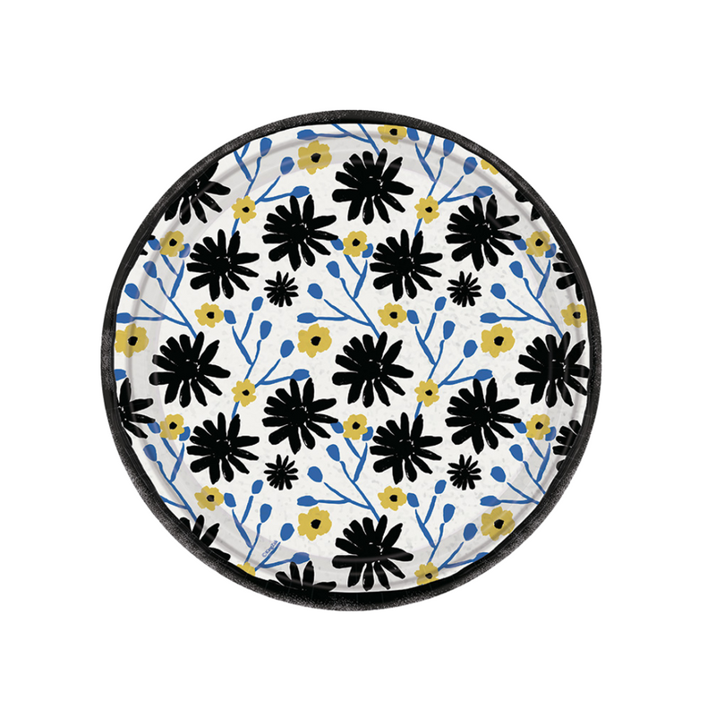 Load image into Gallery viewer, Floral Indigo 6.75&quot; Dessert Paper Plates Disposable Plates Nicole Home Collection
