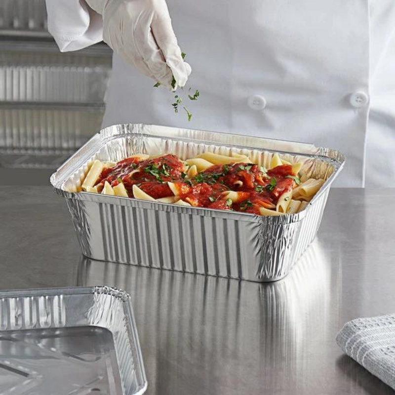 Load image into Gallery viewer, Disposable Aluminum 5Lb Oblong Pan 9.5” x 7” Disposable VeZee
