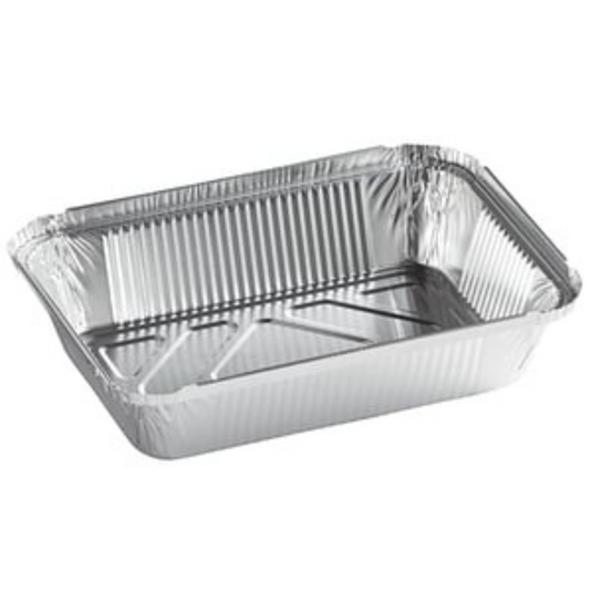 *WHOLESALE* Disposable Aluminum 2.25Lb Oblong Pan 8.25" x 5.75" | 500 ct/case Disposable VeZee