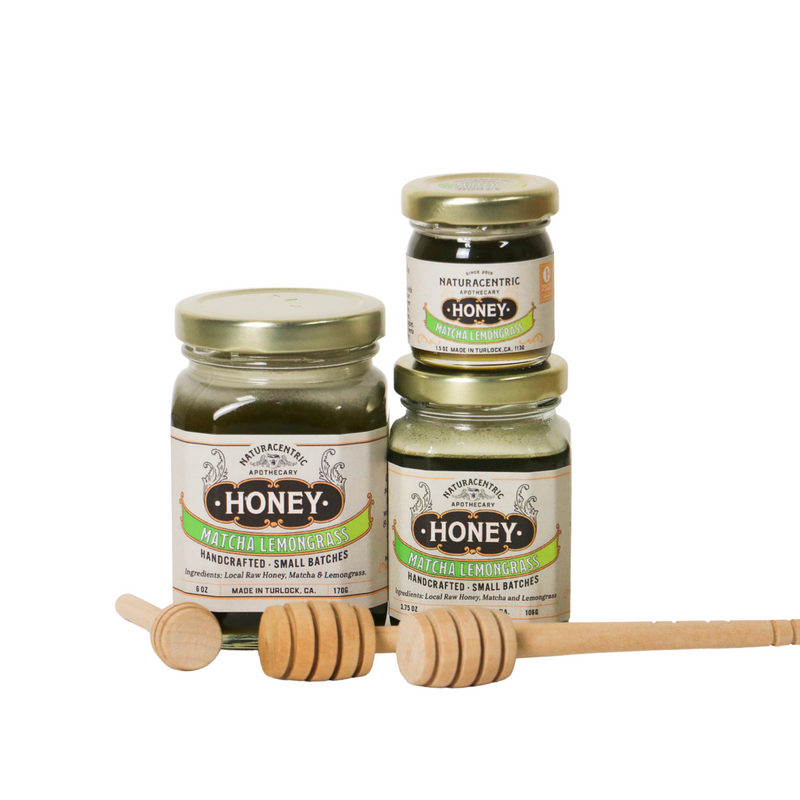 Load image into Gallery viewer, Matcha Lemongrass Infused Honey Gift Naturacentric
