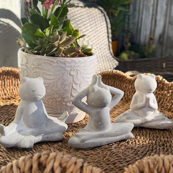 Yoga Frog Garden Statues, Set of 3 General THC